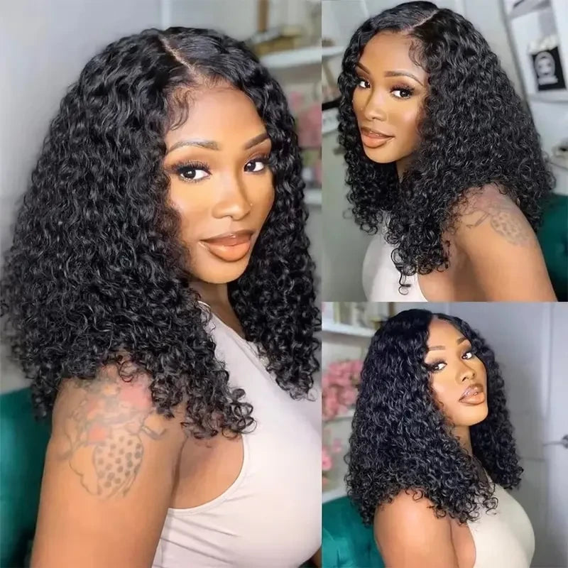 Curly Short Bob Human Hair Wig