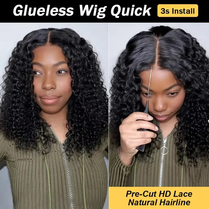 Curly Short Bob Human Hair Wig