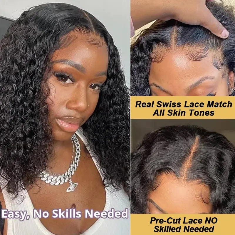 Curly Short Bob Human Hair Wig