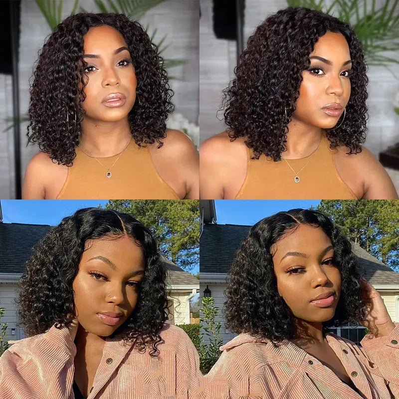 Curly Short Bob Human Hair Wig