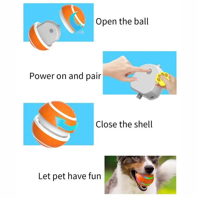 Interactive Electric Pet Rolling Ball